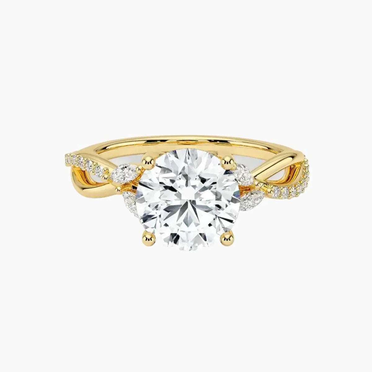 OBSER134 - Amara Adorned Round engagement ring setting view 7