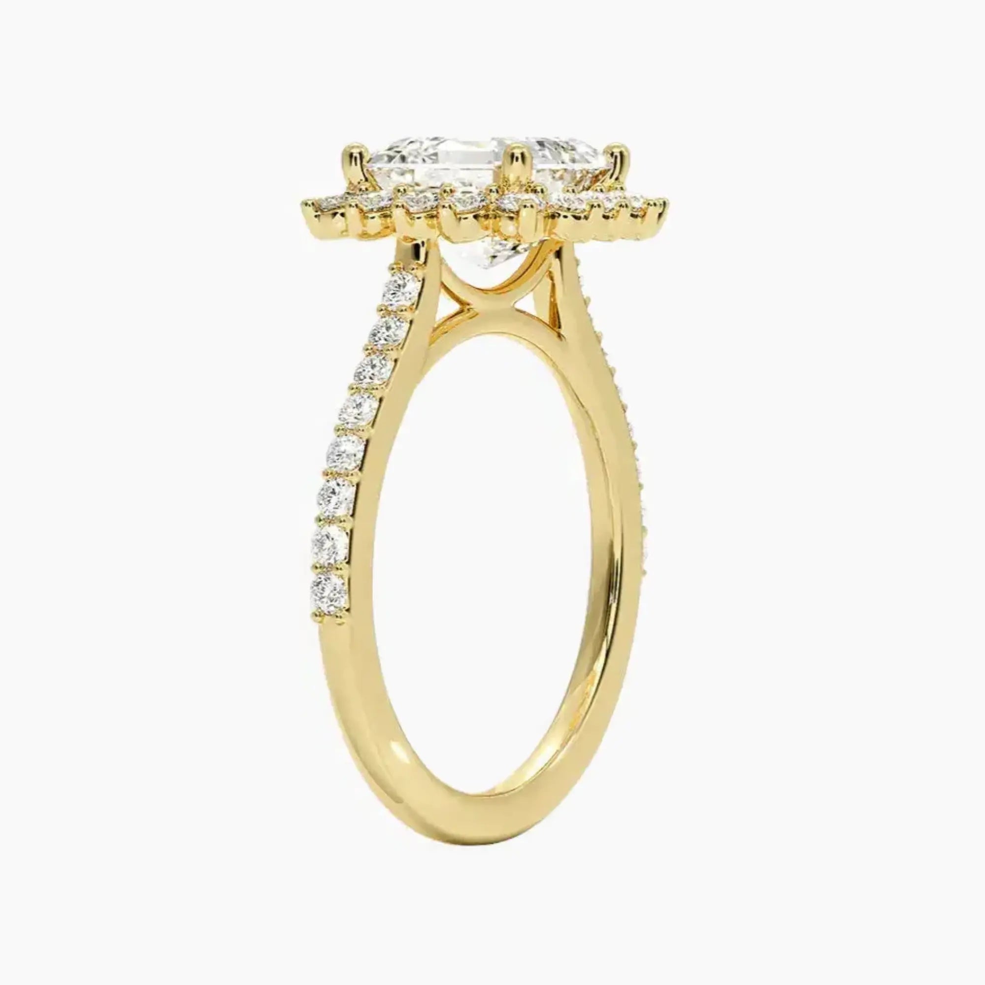 OBSER451 - Soraya Pave Halo Asscher engagement ring setting view 8