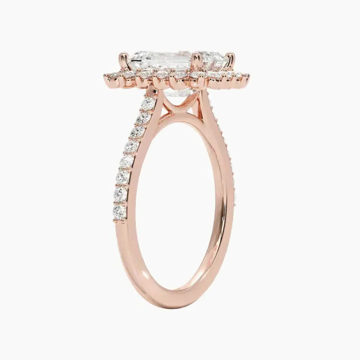 OBSER452 - Soraya Pave Halo Emerald engagement ring setting view 5