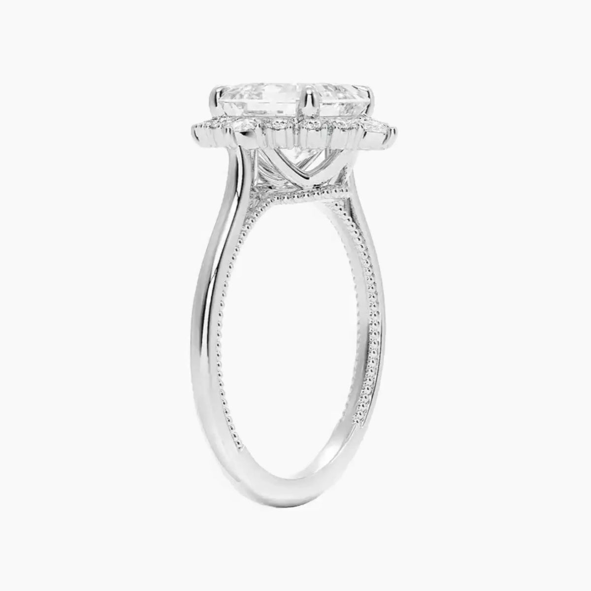 OBSER397 - Elara Halo Asscher engagement ring setting view 2