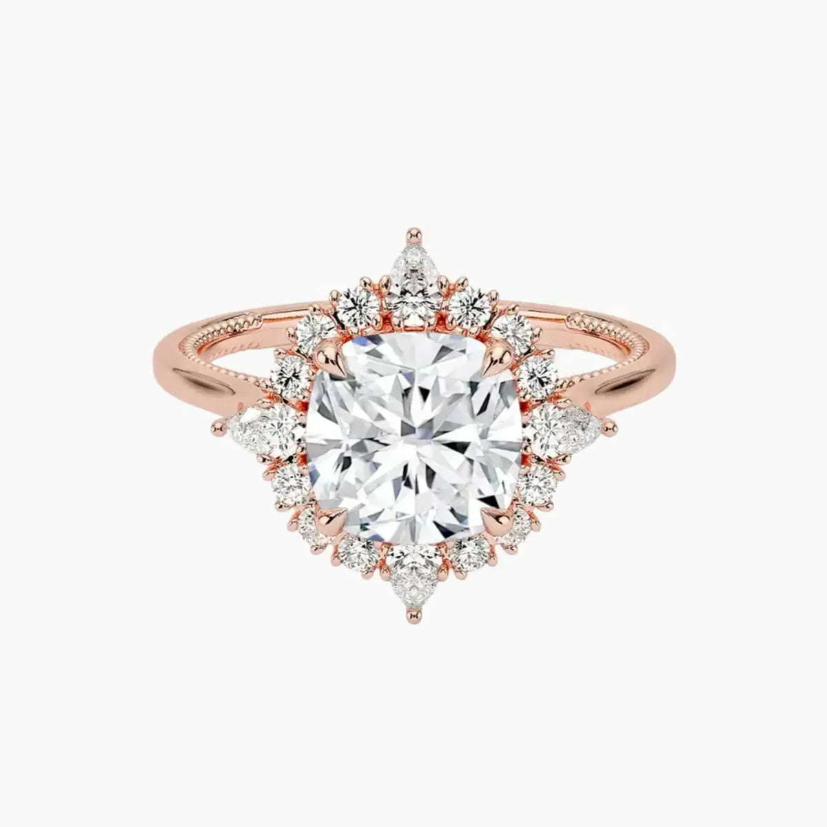 OBSER401 - Elara Halo Cushion engagement ring setting view 4