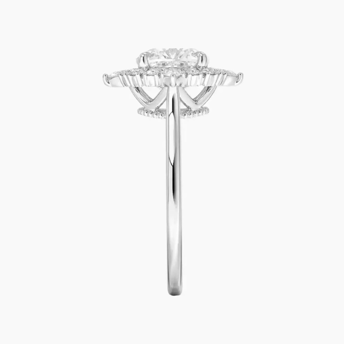 OBSER401 - Elara Halo Cushion engagement ring setting view 3