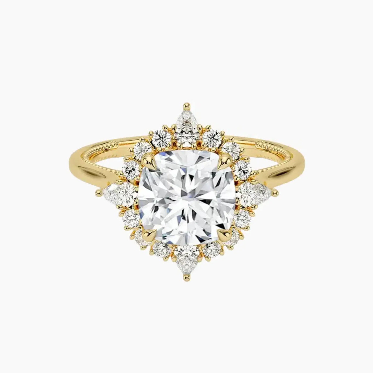 OBSER401 - Elara Halo Cushion engagement ring setting view 7