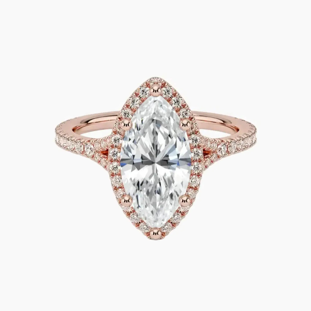 OBSER104 - Lysandra Halo Marquise engagement ring setting view 4
