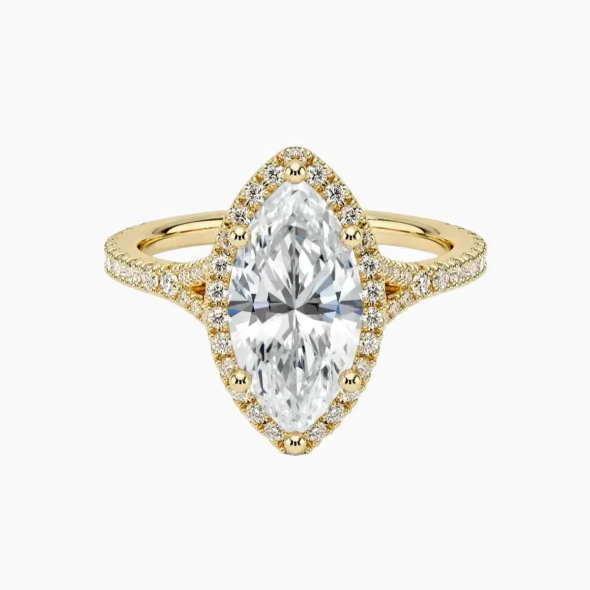 OBSER104 - Lysandra Halo Marquise engagement ring setting view 7