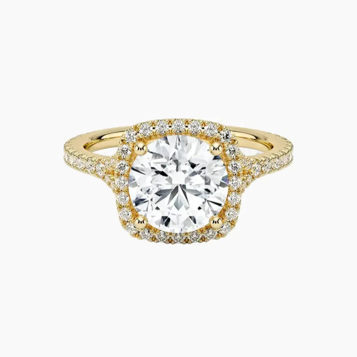 OBSER511 - Lysandra Halo Round engagement ring setting view 7