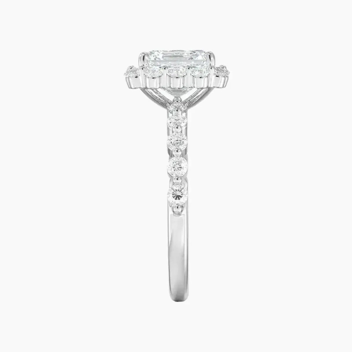 OBSER412 - Anthea Halo Asscher engagement ring setting view 3
