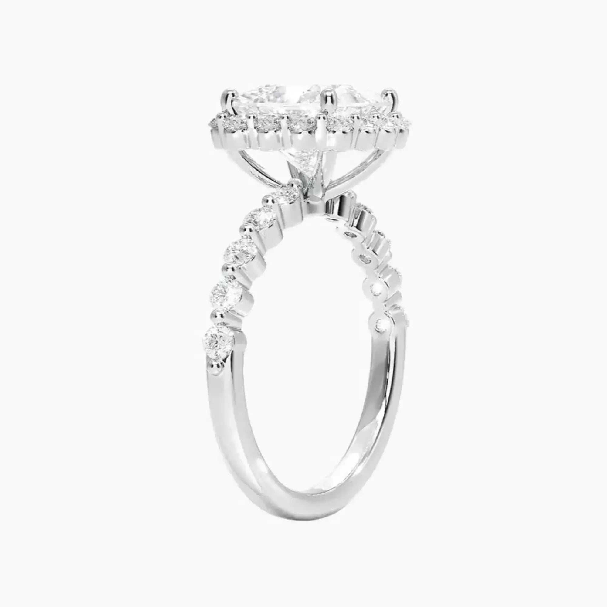OBSER415 - Anthea Halo Princess engagement ring setting view 2