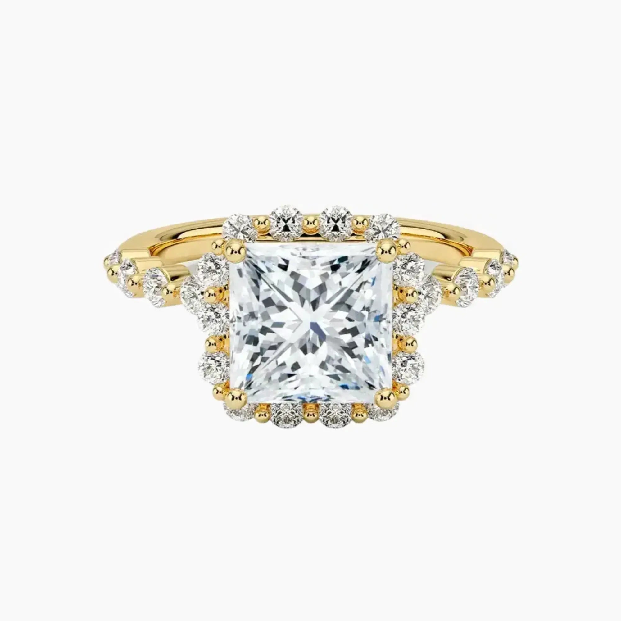 OBSER415 - Anthea Halo Princess engagement ring setting view 7