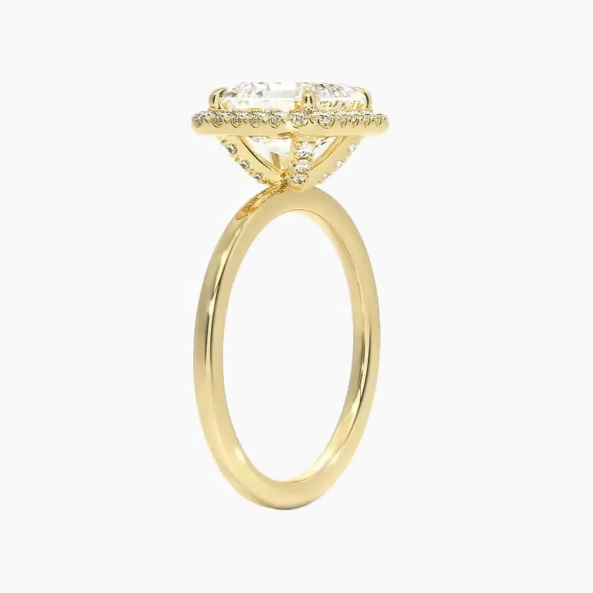 OBSER520 - Cassiopeia Halo Asscher engagement ring setting view 8