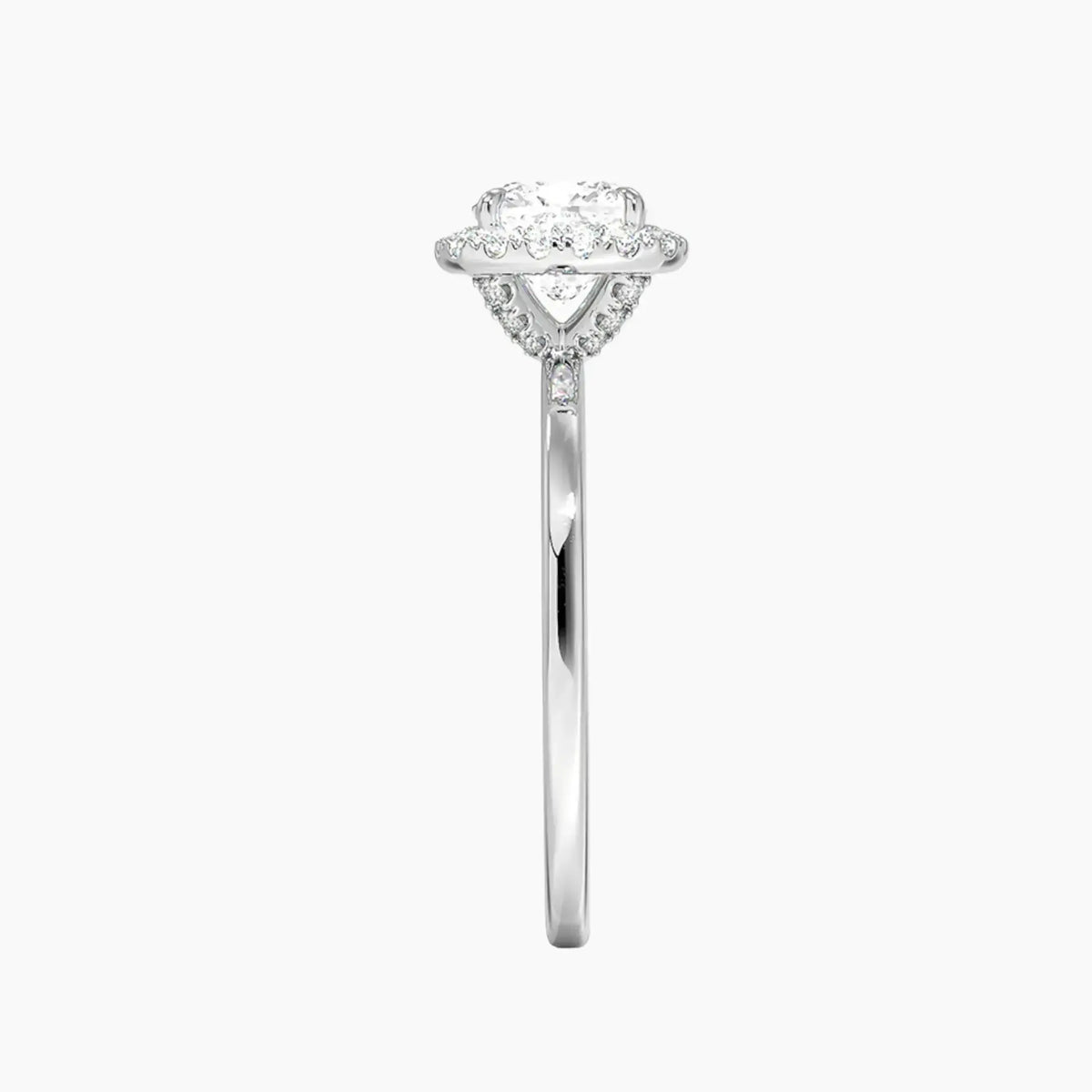 OBSER525 - Cassiopeia Halo Cushion engagement ring setting view 3