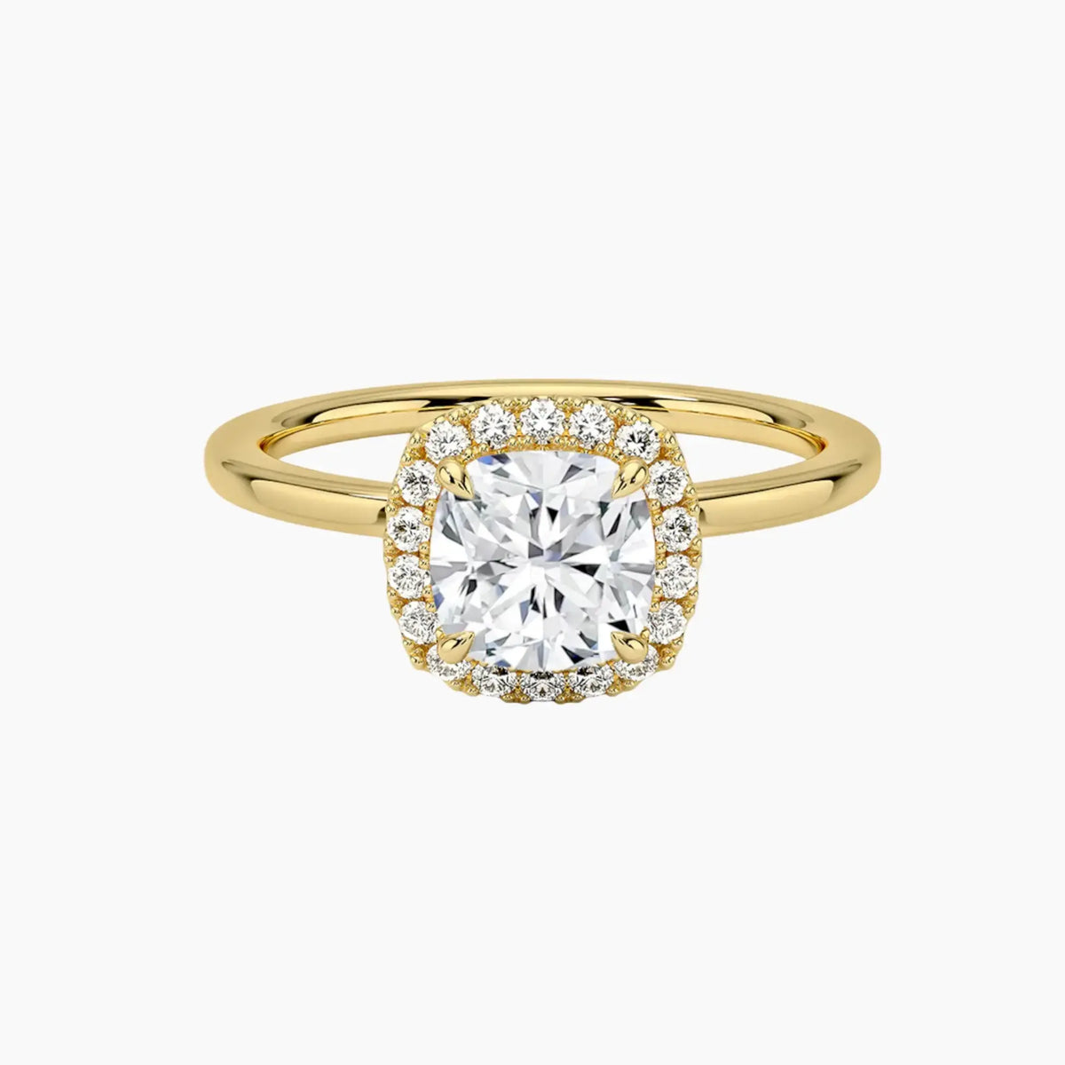 OBSER525 - Cassiopeia Halo Cushion engagement ring setting view 7