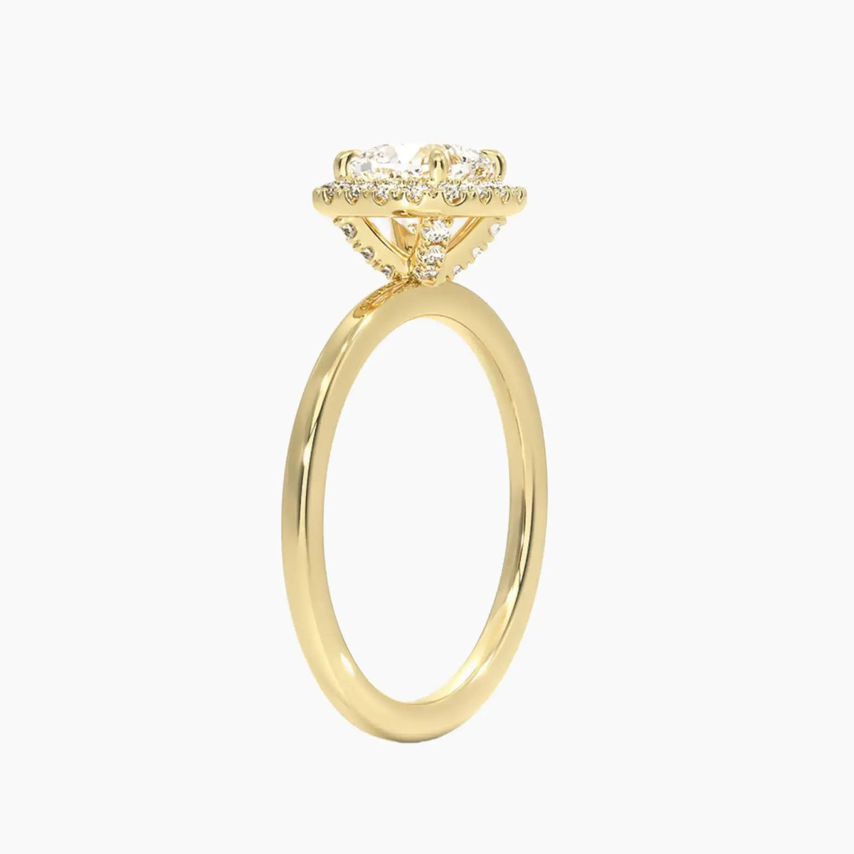 OBSER525 - Cassiopeia Halo Cushion engagement ring setting view 8