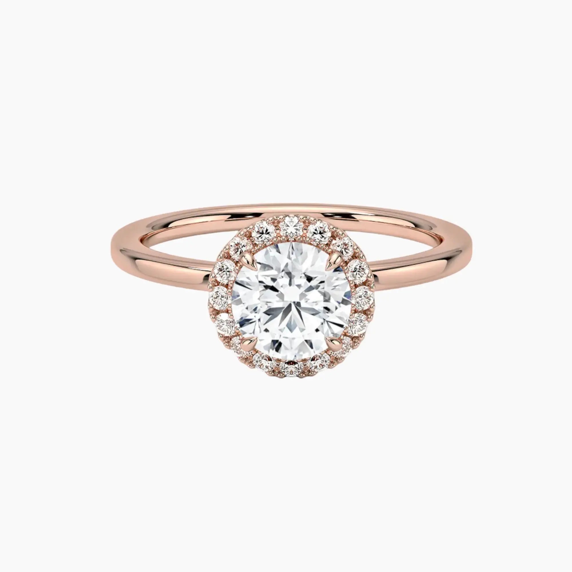 OBSER527 - Cassiopeia Halo Round engagement ring setting view 4