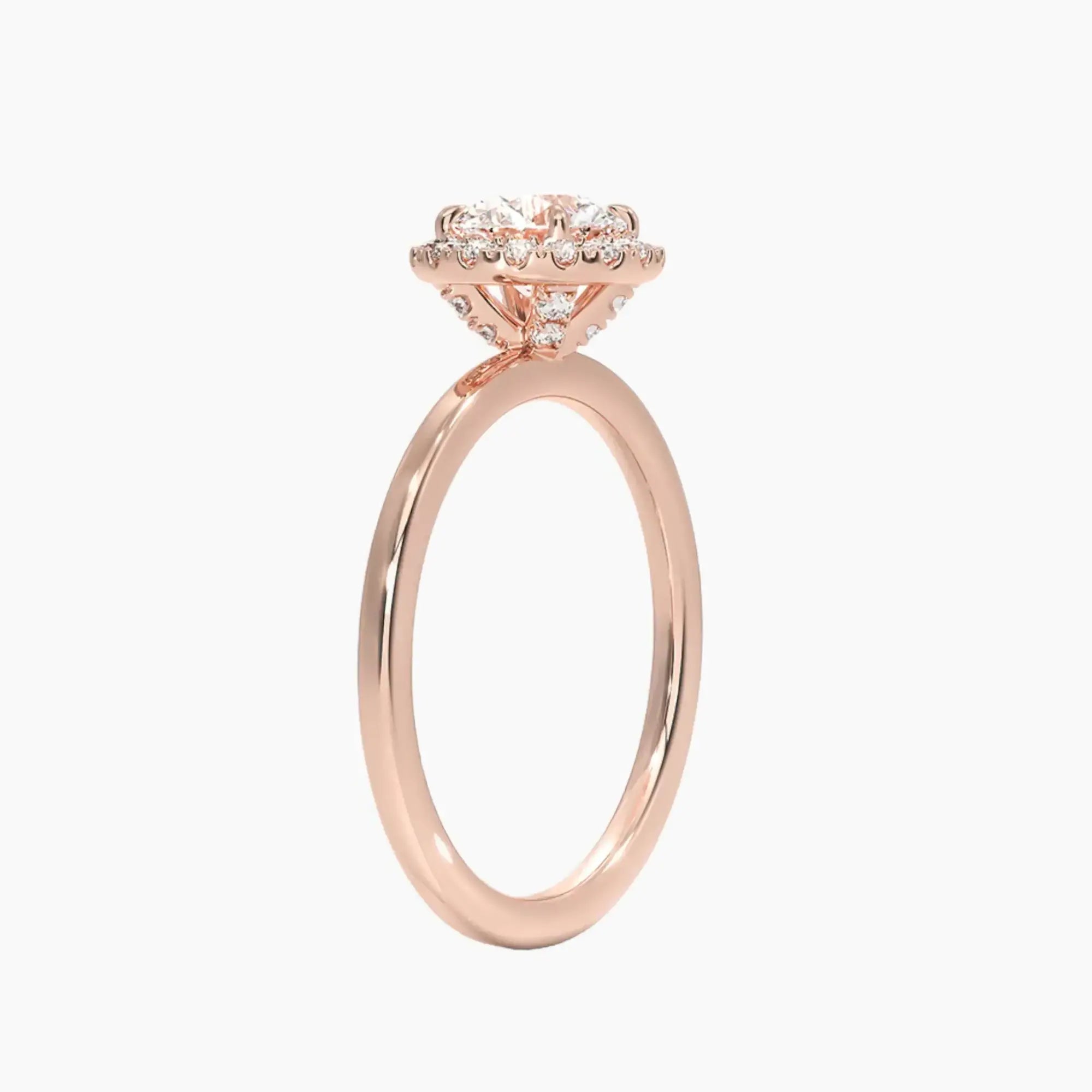 OBSER527 - Cassiopeia Halo Round engagement ring setting view 5