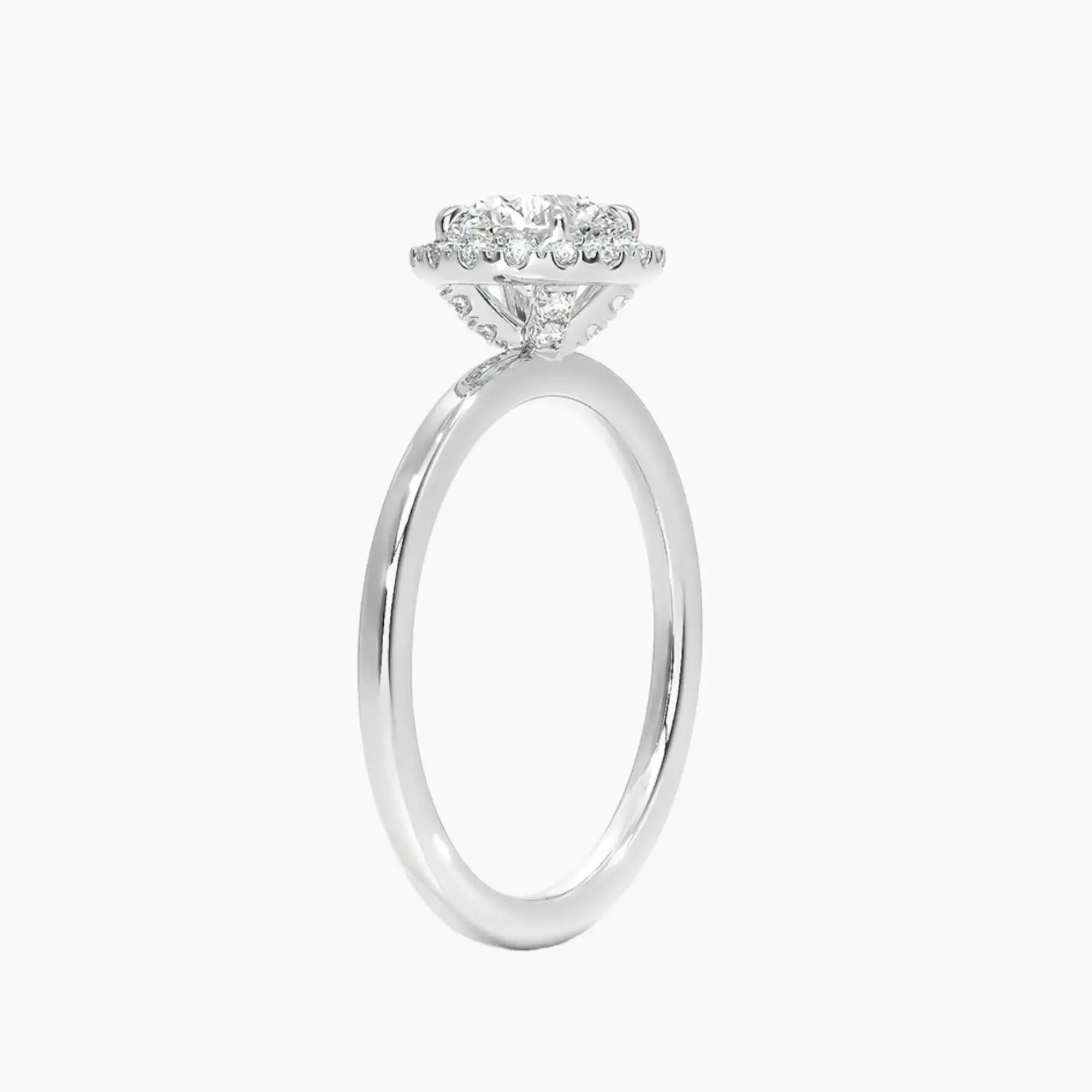 OBSER527 - Cassiopeia Halo Round engagement ring setting view 2
