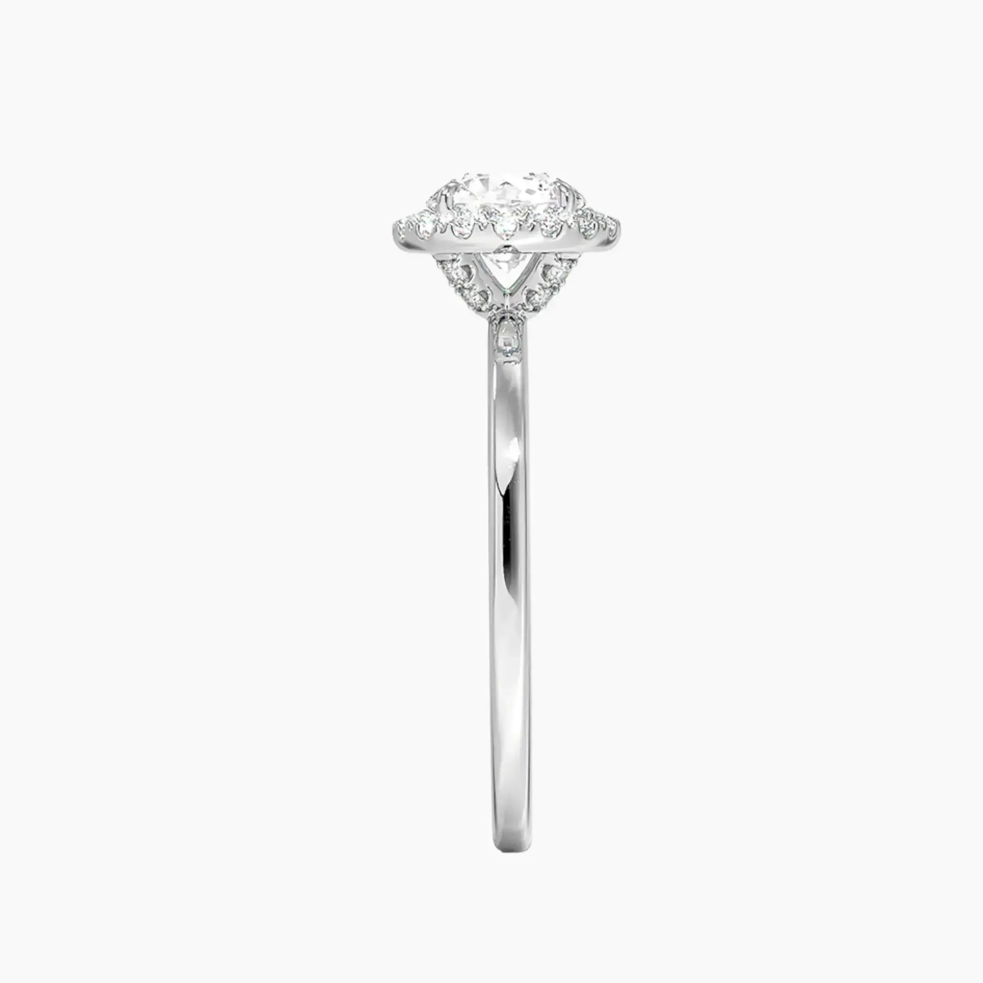 OBSER527 - Cassiopeia Halo Round engagement ring setting view 3