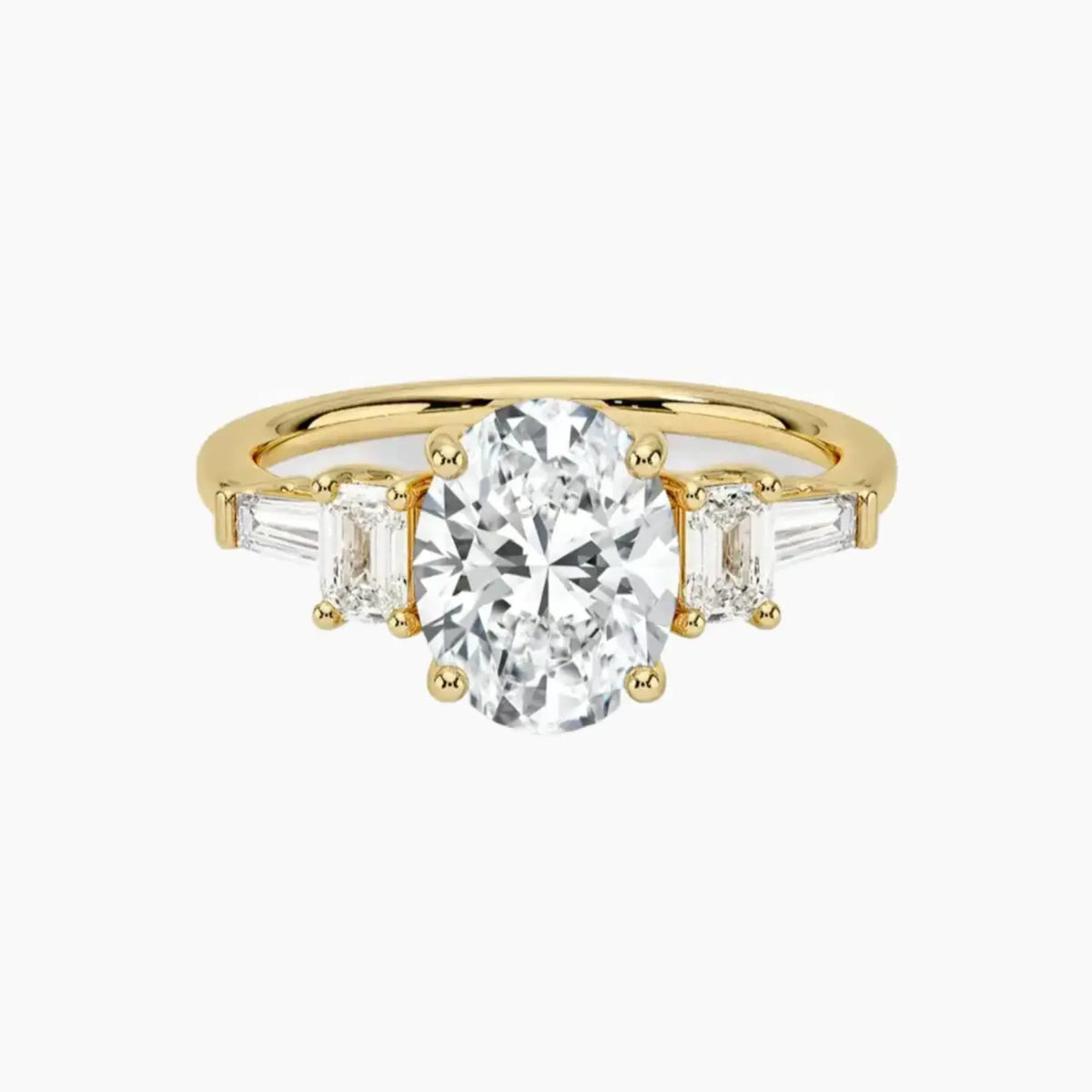 OBSER349 - Delphine Five Stone Oval engagement ring setting view 7