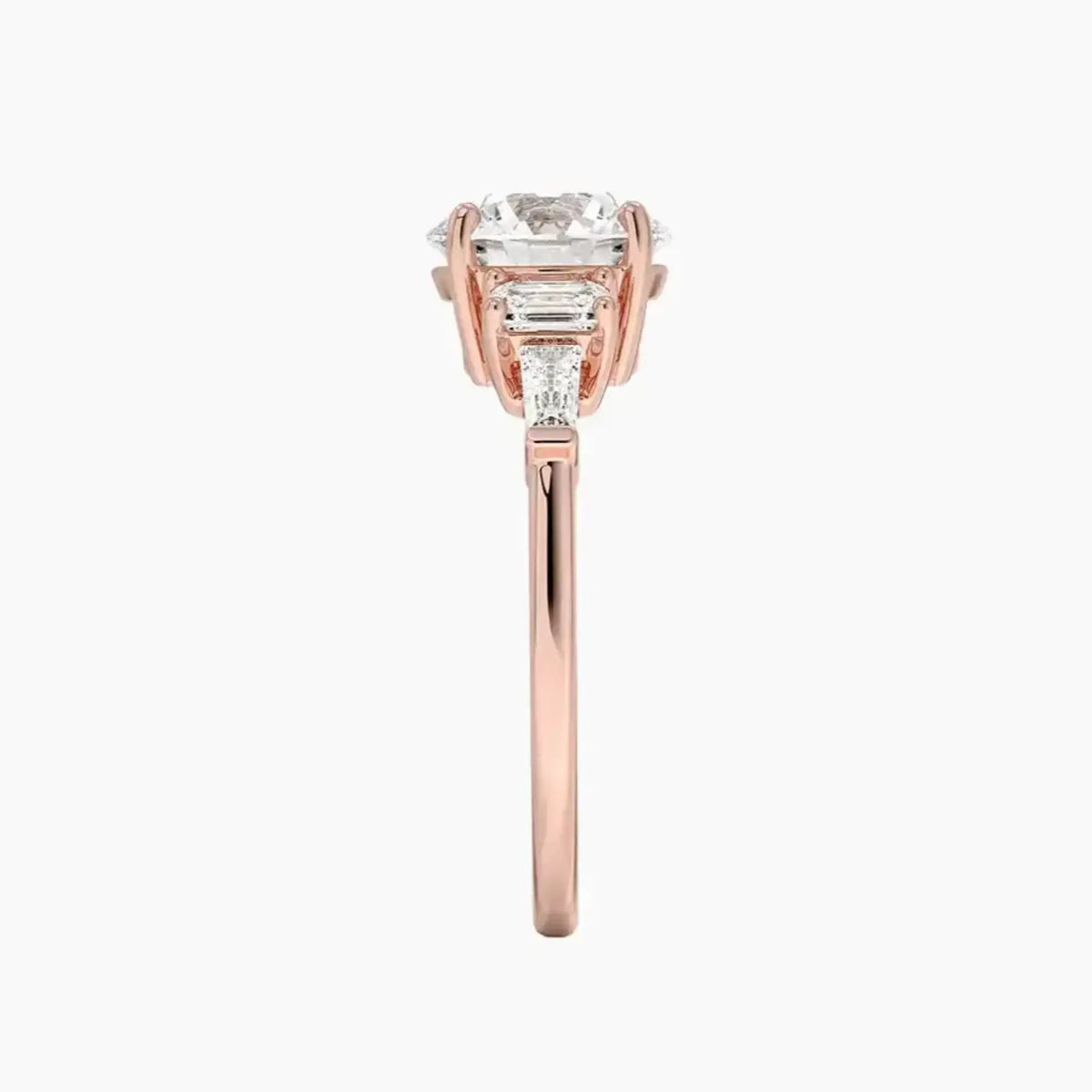OBSER149 - Delphine Five Stone Round engagement ring setting view 6