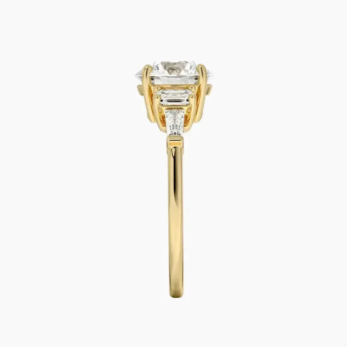OBSER149 - Delphine Five Stone Round engagement ring setting view 9