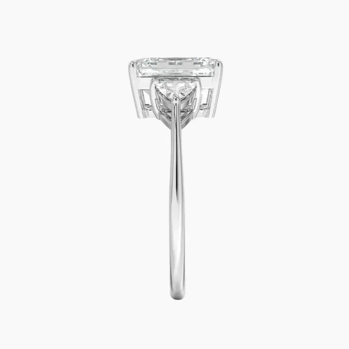 OBSER562 - Elowen Three Stone Emerald engagement ring setting view 3