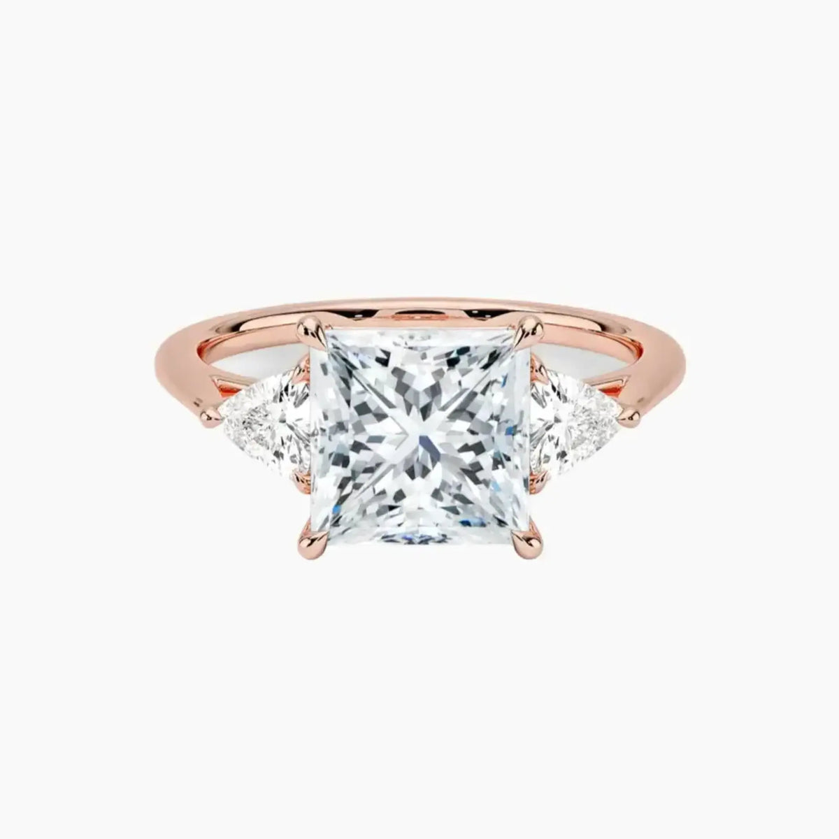 OBSER563 - Elowen Three Stone Princess engagement ring setting view 4