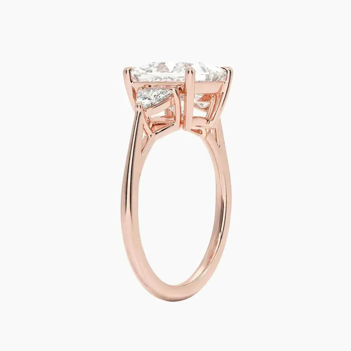 OBSER563 - Elowen Three Stone Princess engagement ring setting view 5