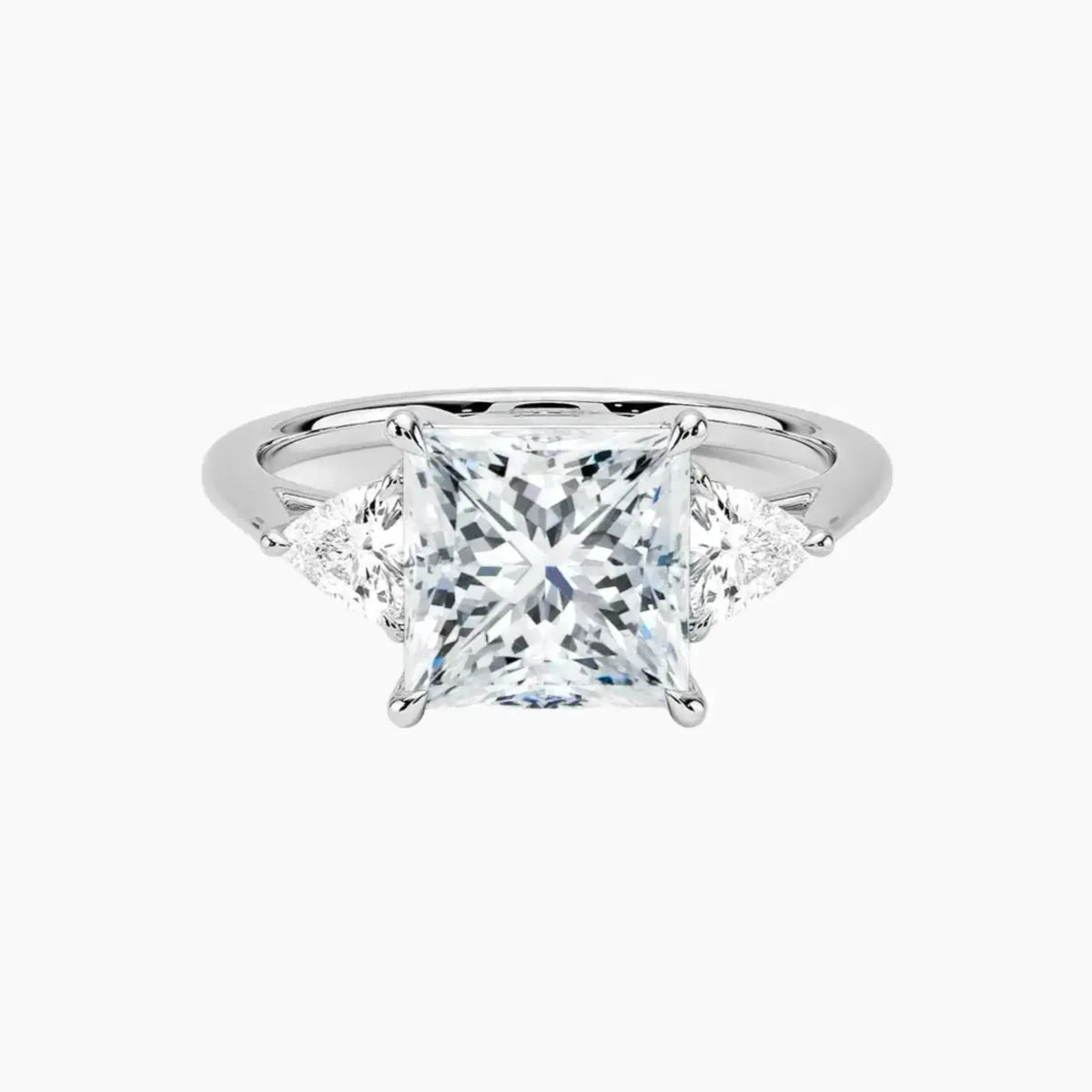 OBSER563 - Elowen Three Stone Princess engagement ring setting view 1