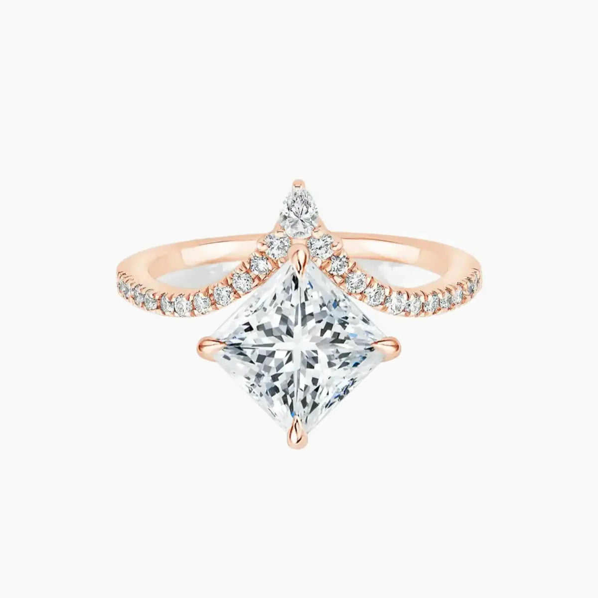 OBSER096 - Esme Solitaire Princess engagement ring setting view 3