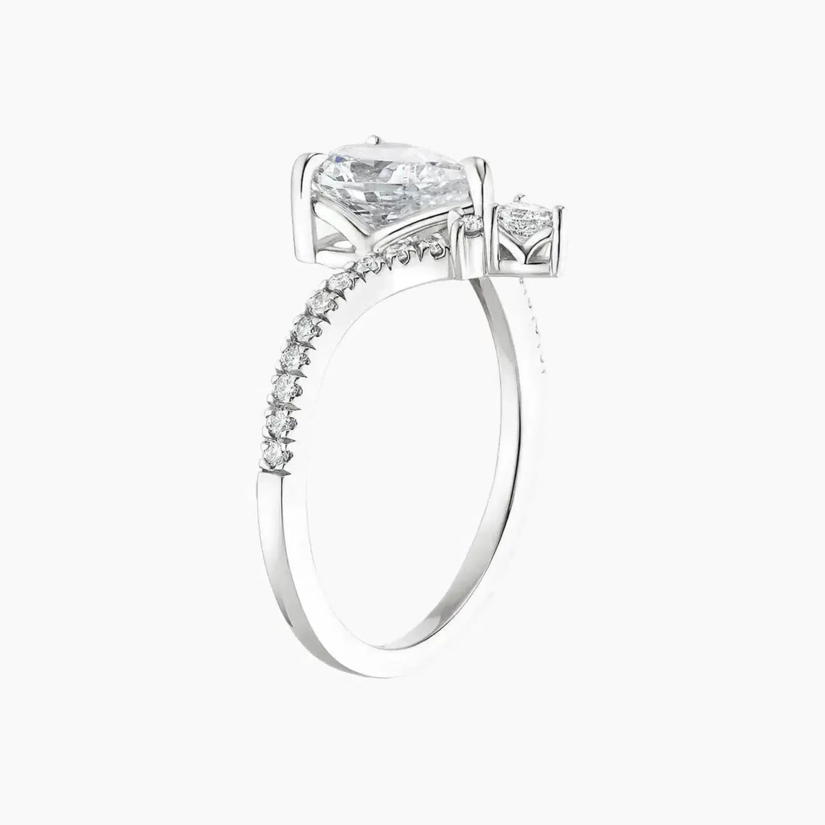 OBSER096 - Esme Solitaire Princess engagement ring setting view 2