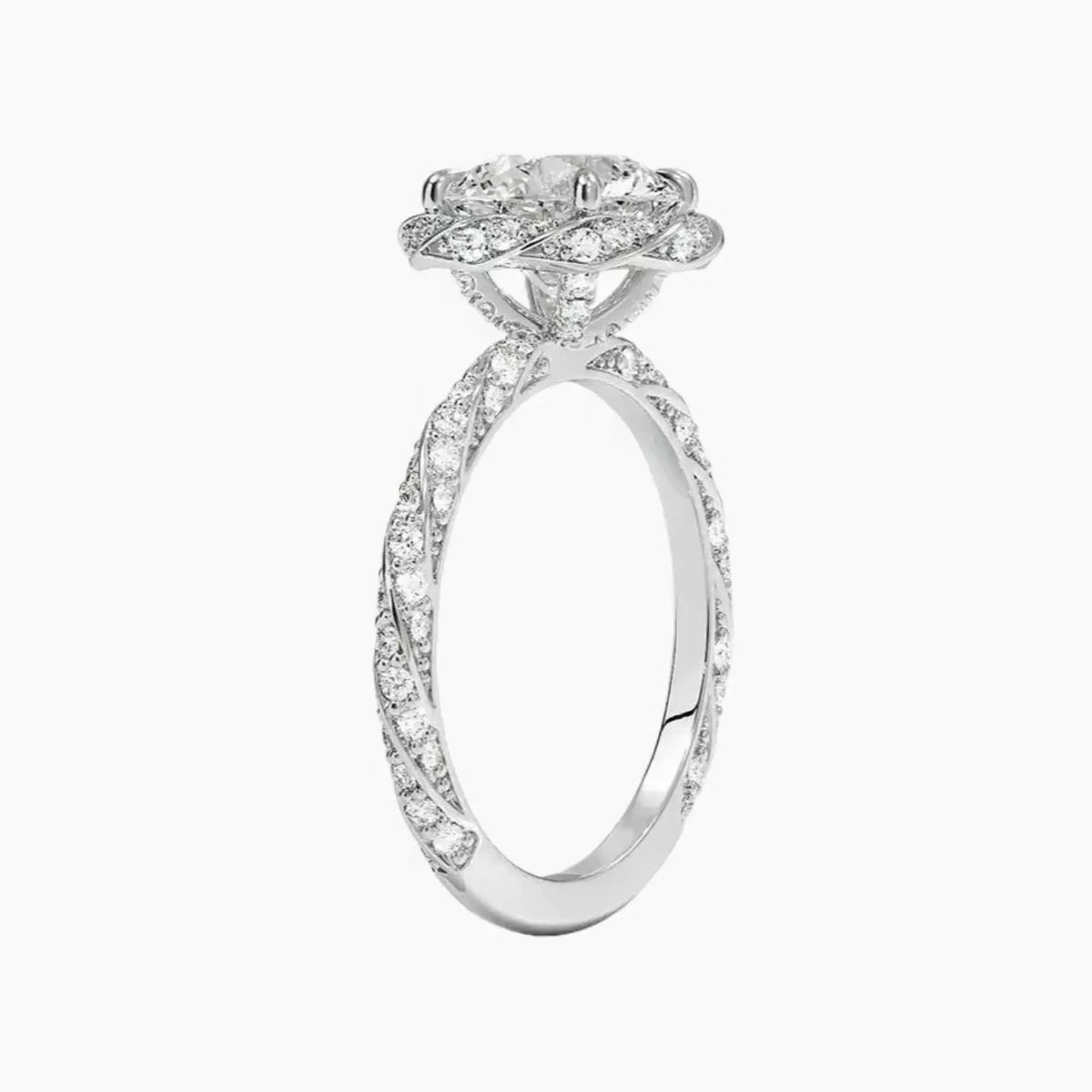 OBSER425 - Eliana Halo Round engagement ring setting view 2