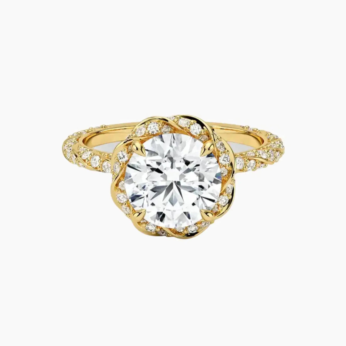 OBSER425 - Eliana Halo Round engagement ring setting view 7
