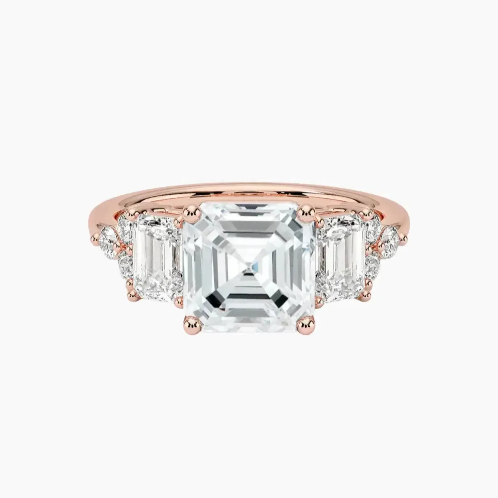 OBSER270 - Kaiya Asscher engagement ring setting view 4