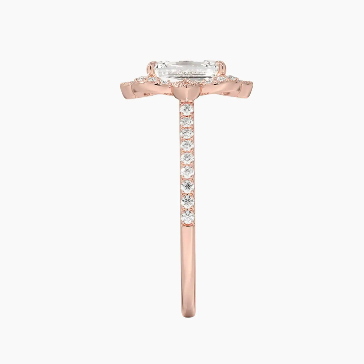 OBSER480 - Ravenna Halo Emerald engagement ring setting view 6