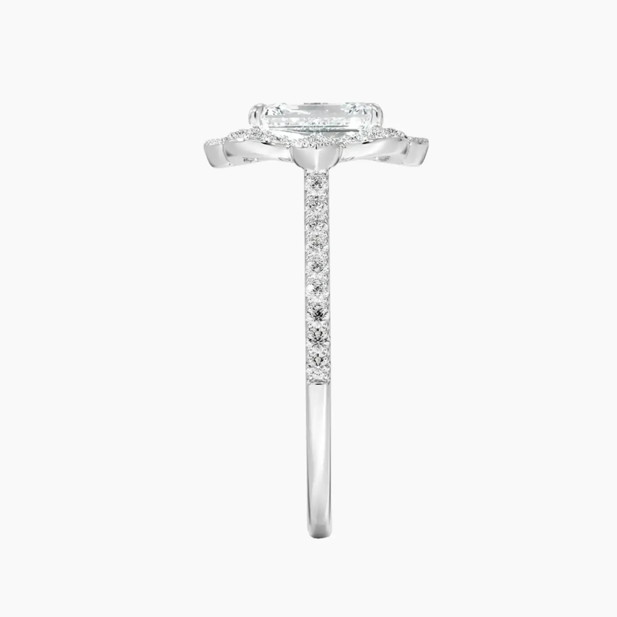 OBSER480 - Ravenna Halo Emerald engagement ring setting view 3