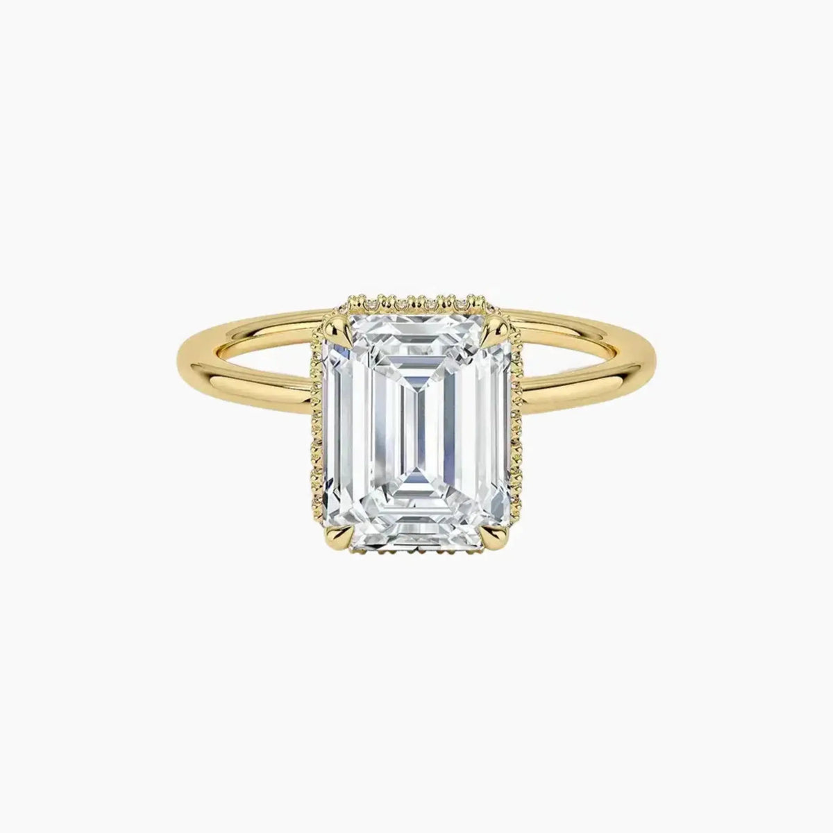 OBSER495 - Mirabel Halo Emerald engagement ring setting view 7