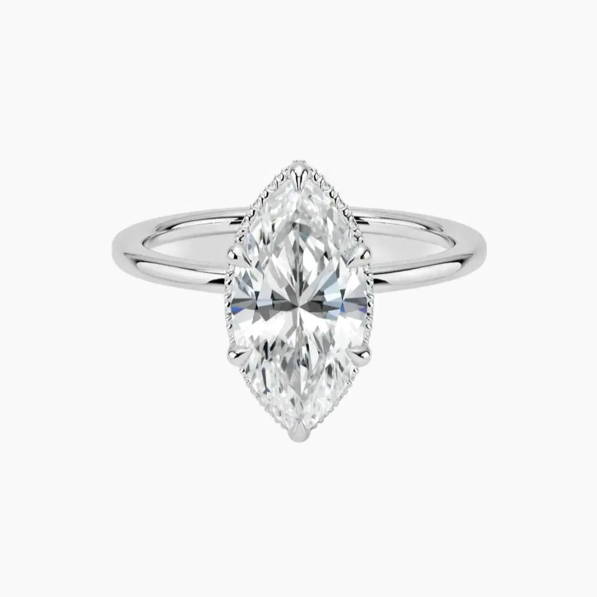 OBSER494 - Mirabel Halo Marquise engagement ring setting view 1