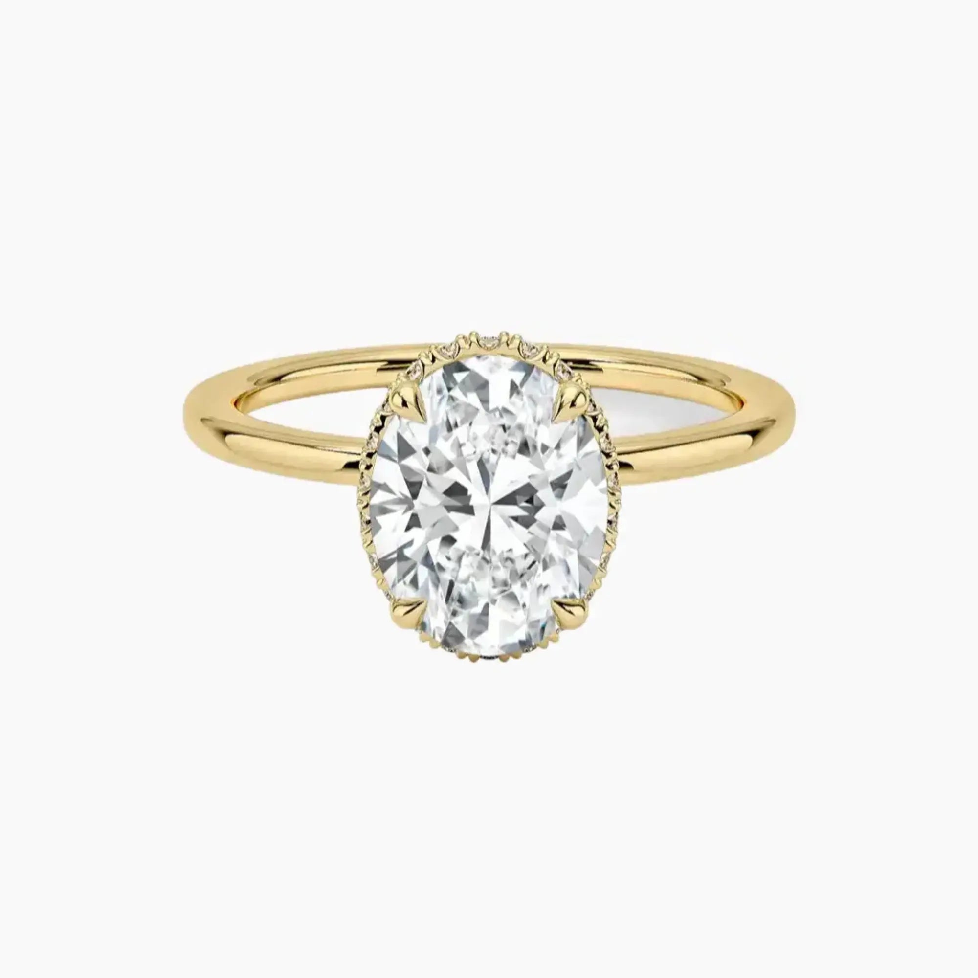 OBSER499 - Mirabel Halo Oval engagement ring setting view 7