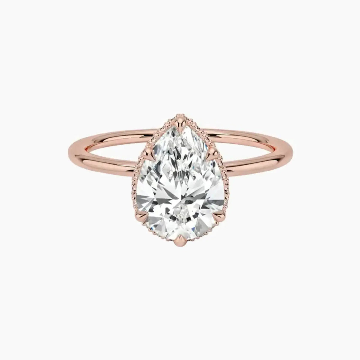 OBSER497 - Mirabel Halo Pear engagement ring setting view 4
