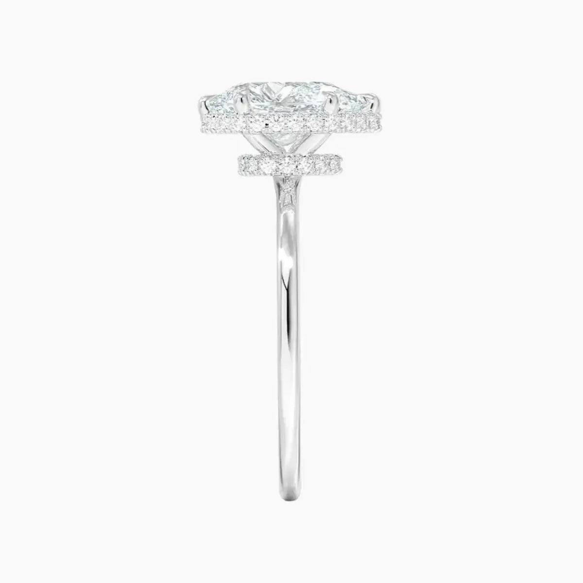 OBSER497 - Mirabel Halo Pear engagement ring setting view 3