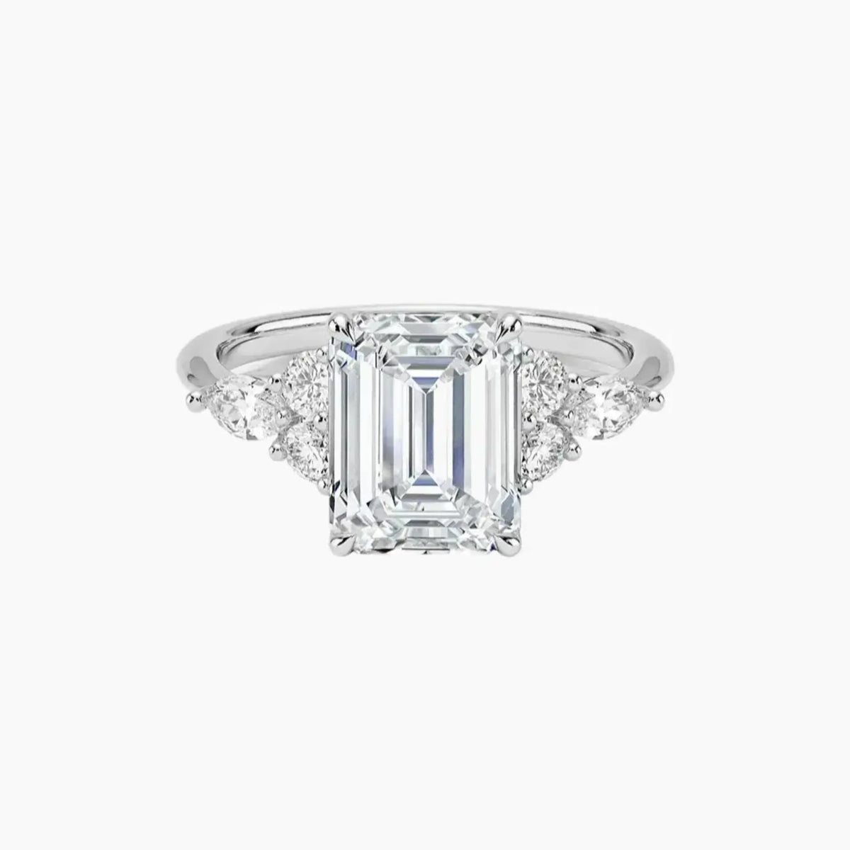 OBSER289 - Ingrid Emerald engagement ring setting view 1