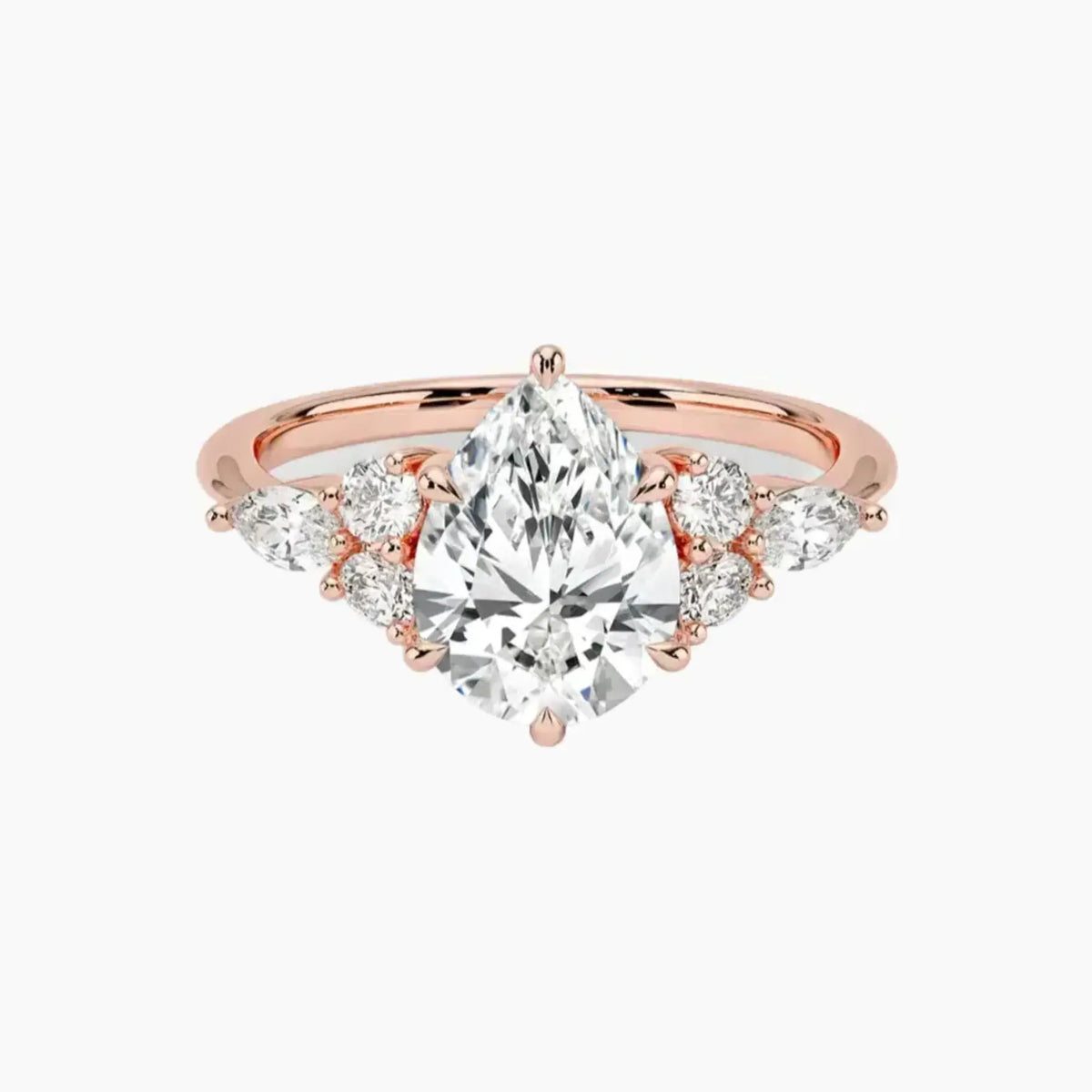 OBSER093 - Ingrid Pear engagement ring setting view 4