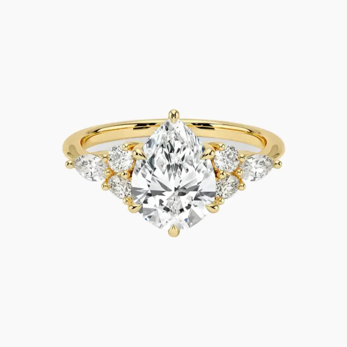 OBSER093 - Ingrid Pear engagement ring setting view 7