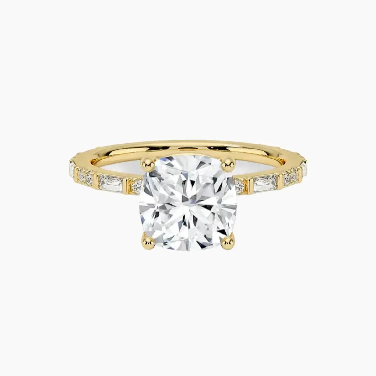 OBSER296 - Evelina Solitaire Cushion engagement ring setting view 7