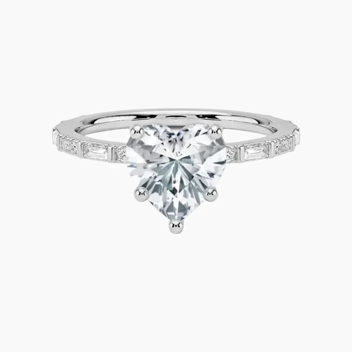 OBSER291 - Evelina Solitaire Heart engagement ring setting view 1