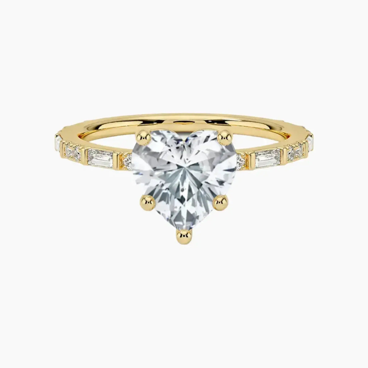 OBSER291 - Evelina Solitaire Heart engagement ring setting view 7