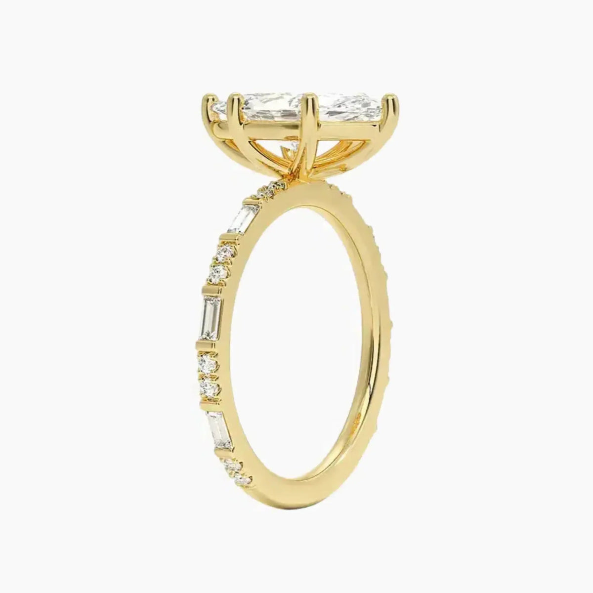OBSER293 - Evelina Solitaire Marquise engagement ring setting view 8