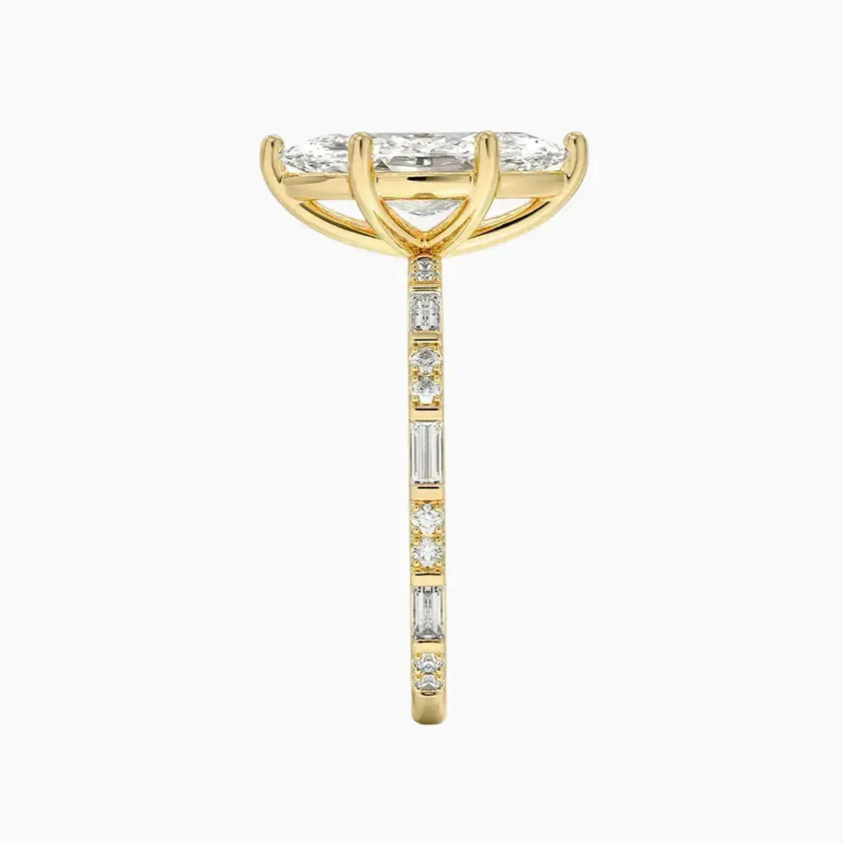 OBSER293 - Evelina Solitaire Marquise engagement ring setting view 9