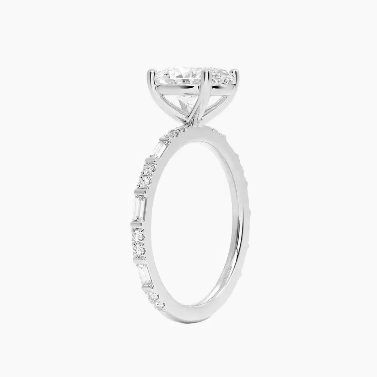 OBSER297 - Evelina Solitaire Oval engagement ring setting view 2