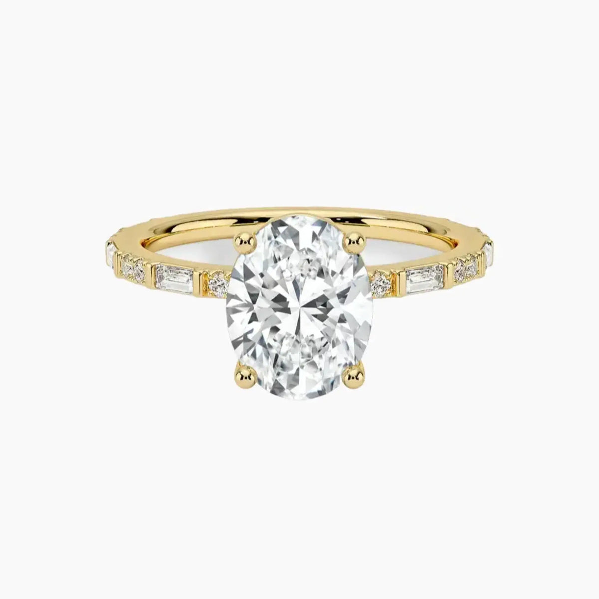 OBSER297 - Evelina Solitaire Oval engagement ring setting view 7